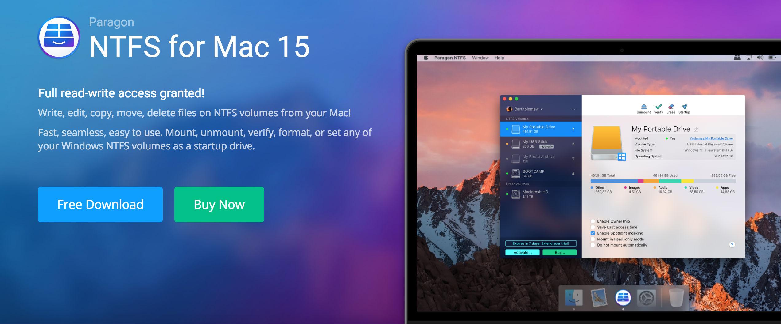 free ntfs support for mac